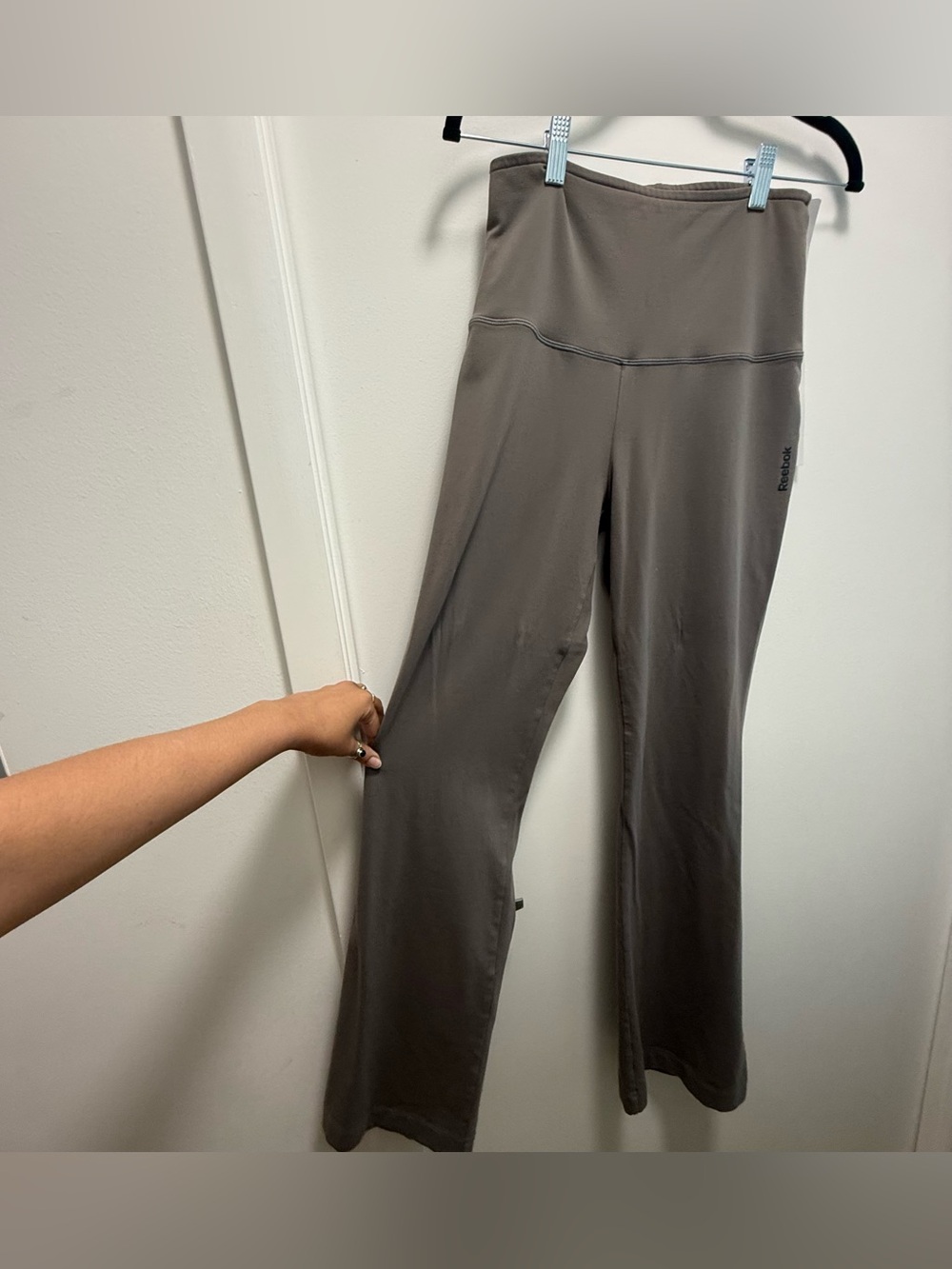 adidas Flare Leg Active Pants in Taupe Gray